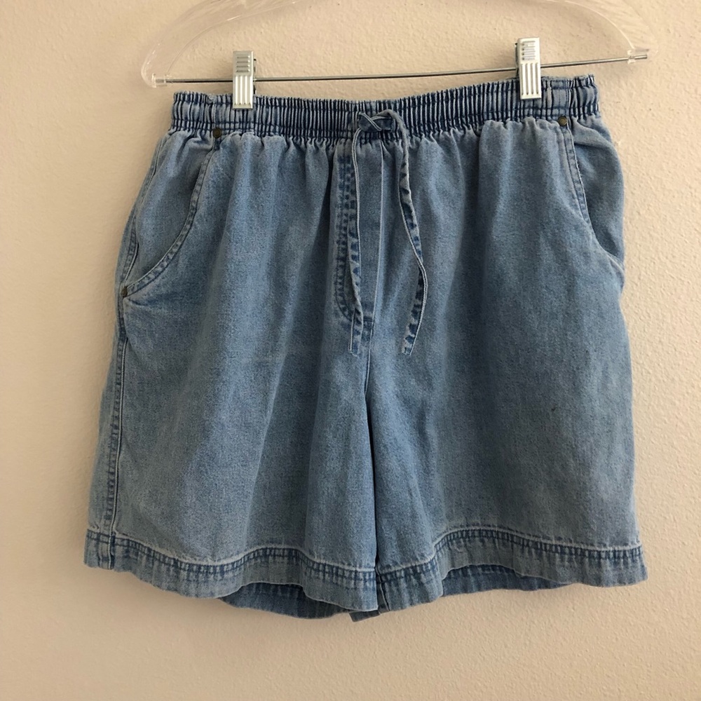 VINTAGE High waist easy shorts with drawstring